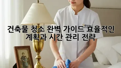 건축물 청소 완벽 가이드: 효율적인 계획과 시간 관리 전략